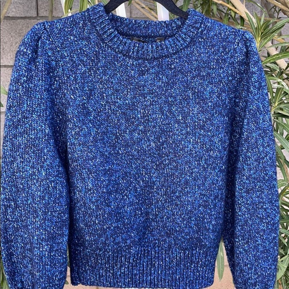 Banana Republic Chunky Puff Navy Sparkle Sweater